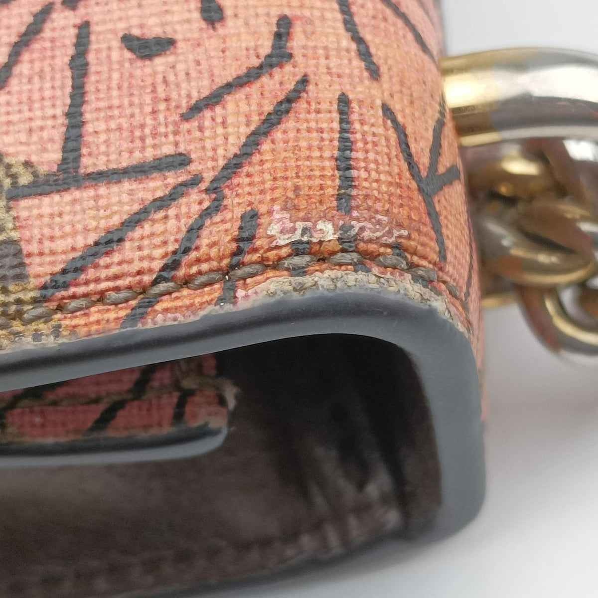 Padlock beige×Multicolour PVC coated canvas×Leather 409487 F021107614パドロック ベージュ×マルチカラー PVCコーティングキャンバス×レザー 409487 F021107614