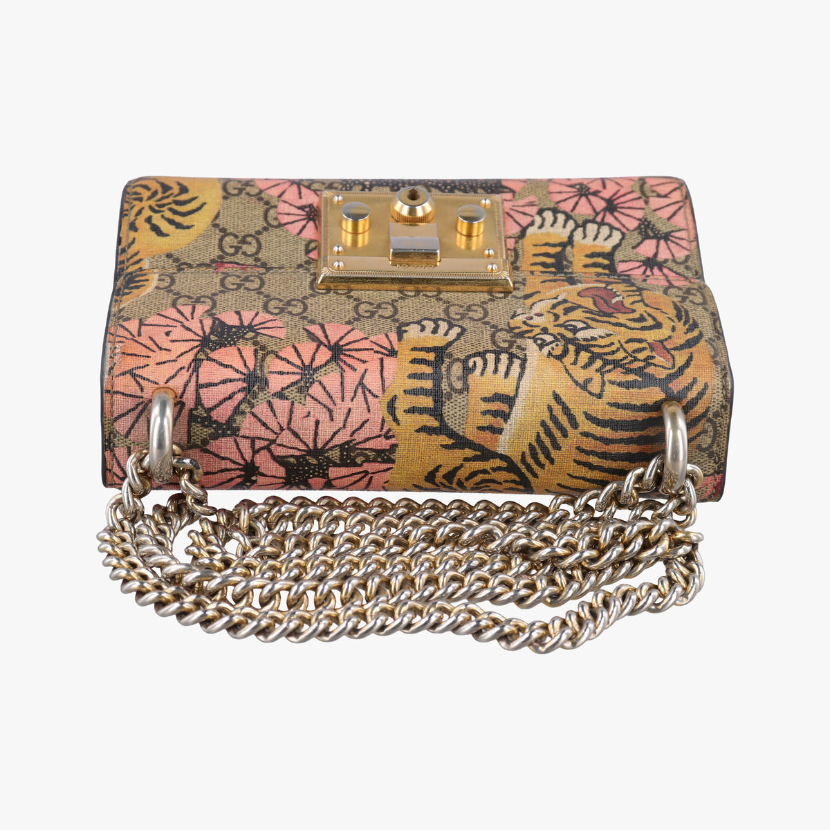 Padlock beige×Multicolour PVC coated canvas×Leather 409487 F021107614パドロック ベージュ×マルチカラー PVCコーティングキャンバス×レザー 409487 F021107614