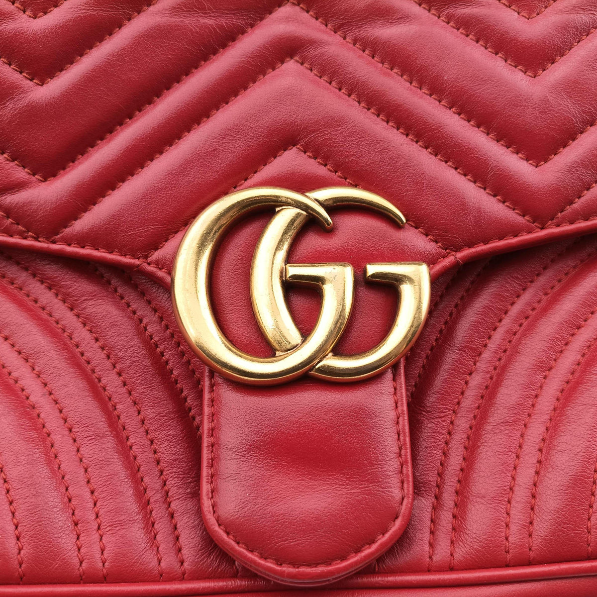 GG Marmont Red Leather 443497 H024674783GGマーモント レッド レザー 443497 H024674783