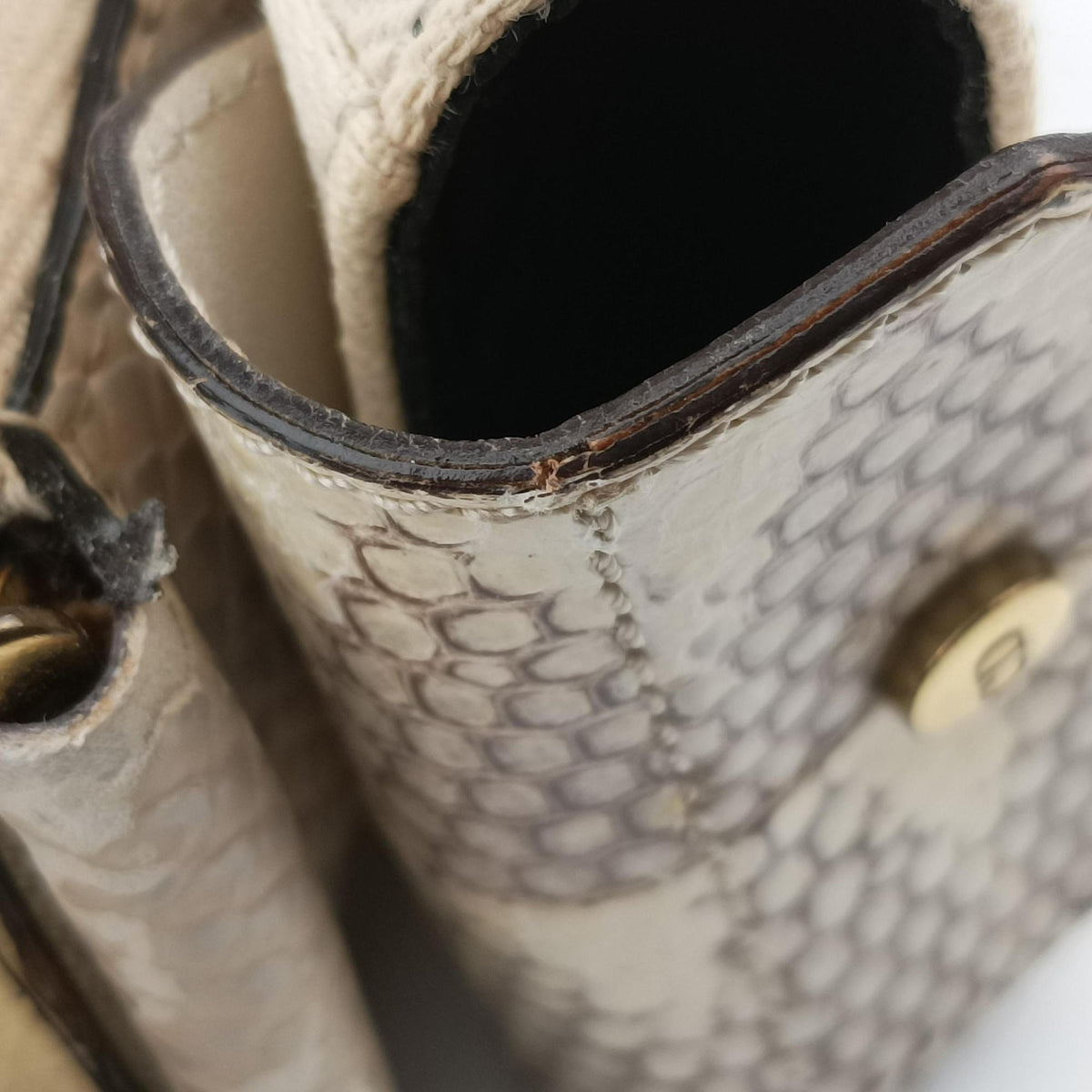 Street Chic Columbus Beige Python×canvas 00-MA-1022ストリートシック コロンバス ベージュ パイソン×キャンバス 00-MA-1022