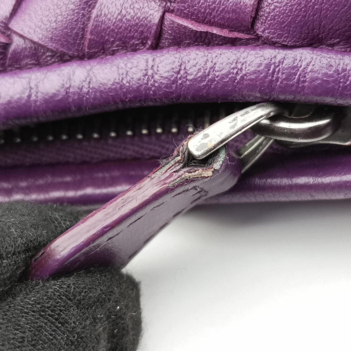 Intrecciato Purple lambskin B03701084Iイントレチャート パープル ラムスキン B03701084I