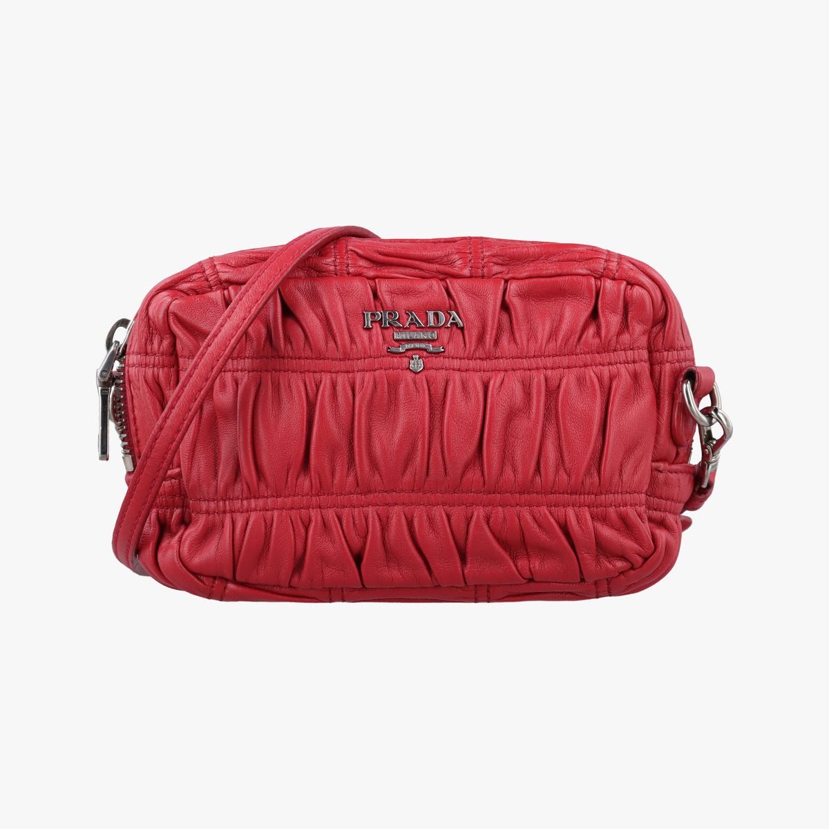 Gaufre Mini Red leather 1BH112 53ギャザーミニ レッド レザー 1BH112 53