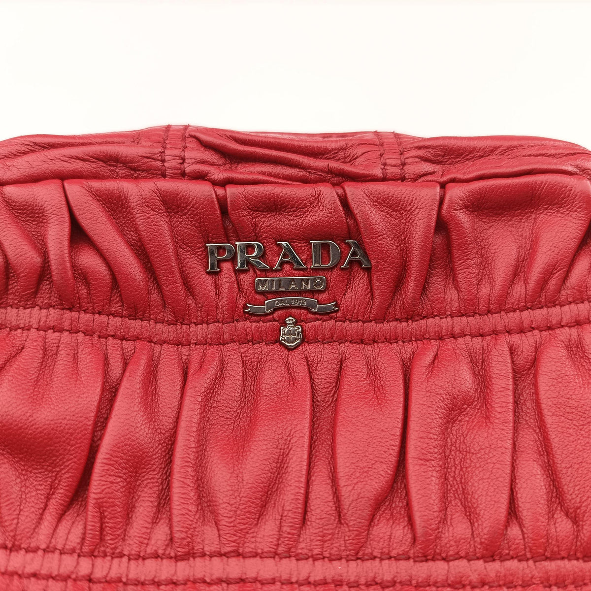 Gaufre Mini Red leather 1BH112 53ギャザーミニ レッド レザー 1BH112 53