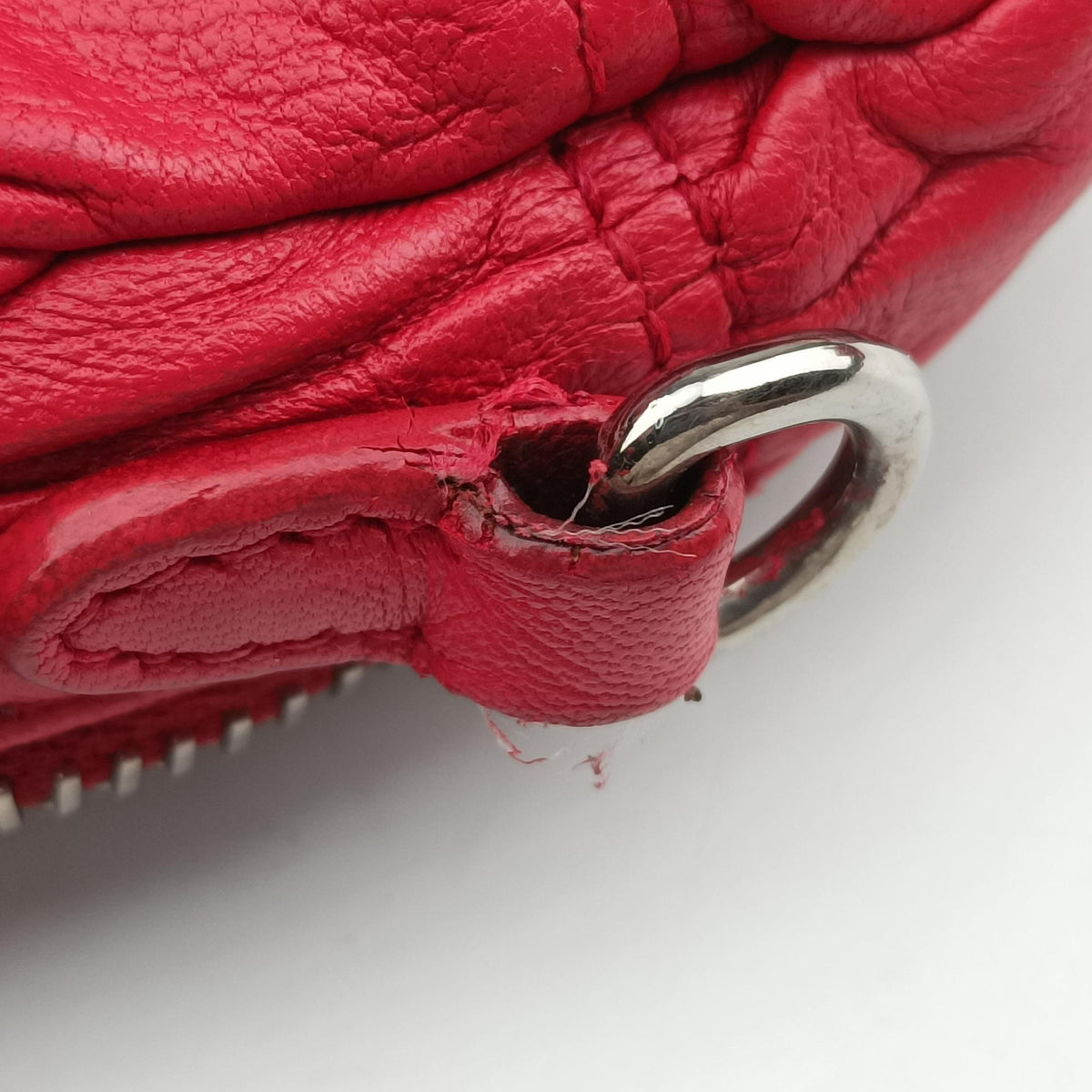 Gaufre Mini Red leather 1BH112 53ギャザーミニ レッド レザー 1BH112 53