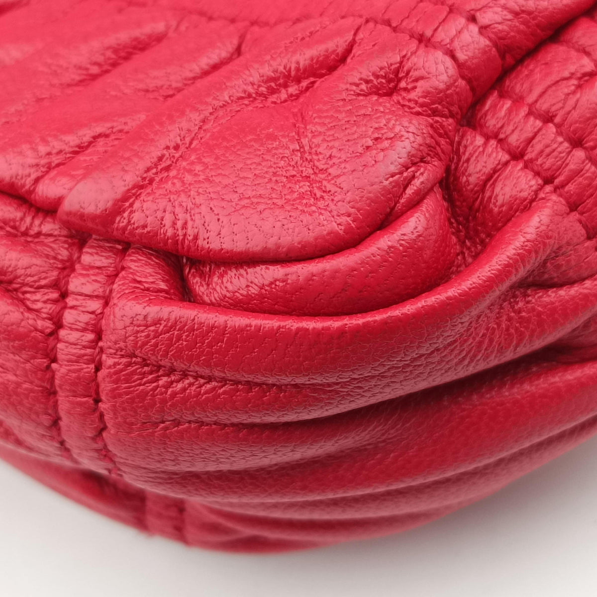 Gaufre Mini Red leather 1BH112 53ギャザーミニ レッド レザー 1BH112 53