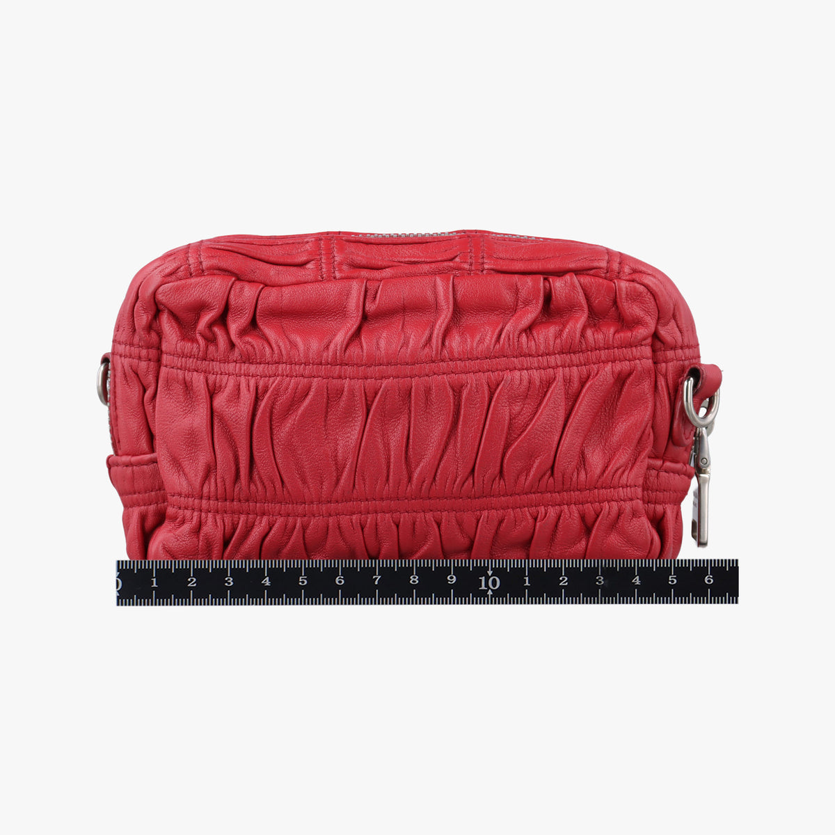 Gaufre Mini Red leather 1BH112 53ギャザーミニ レッド レザー 1BH112 53