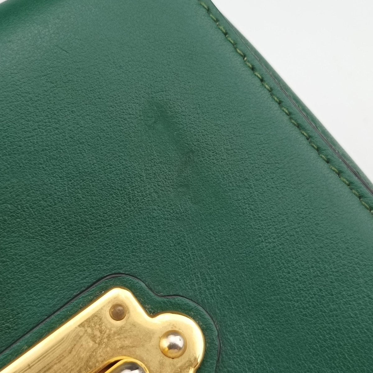 City Calf Cahier Green×black leather 25シティカーフ カイエ グリーン×ブラック レザー 25