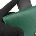 City Calf Cahier Green×black leather 25シティカーフ カイエ グリーン×ブラック レザー 25
