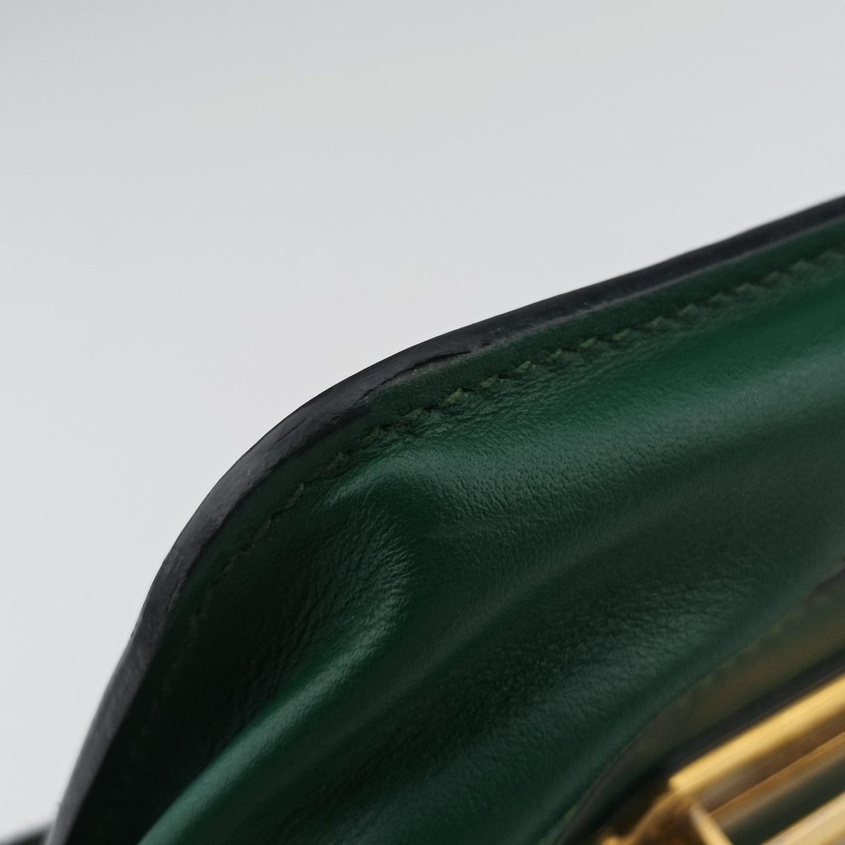 City Calf Cahier Green×black leather 25シティカーフ カイエ グリーン×ブラック レザー 25