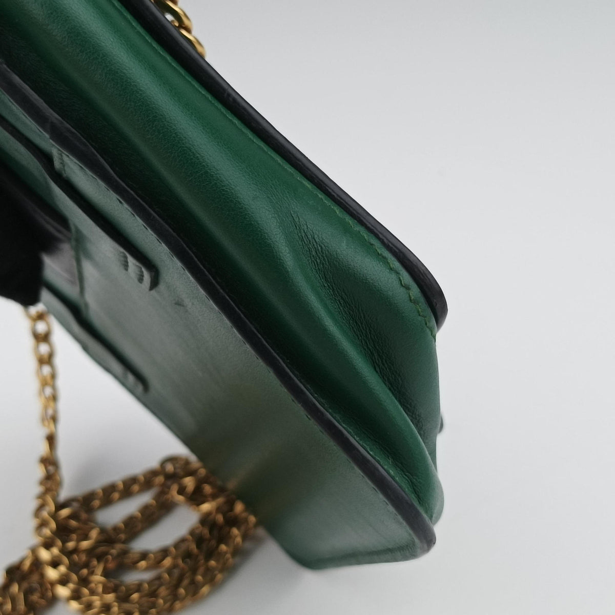 City Calf Cahier Green×black leather 25シティカーフ カイエ グリーン×ブラック レザー 25