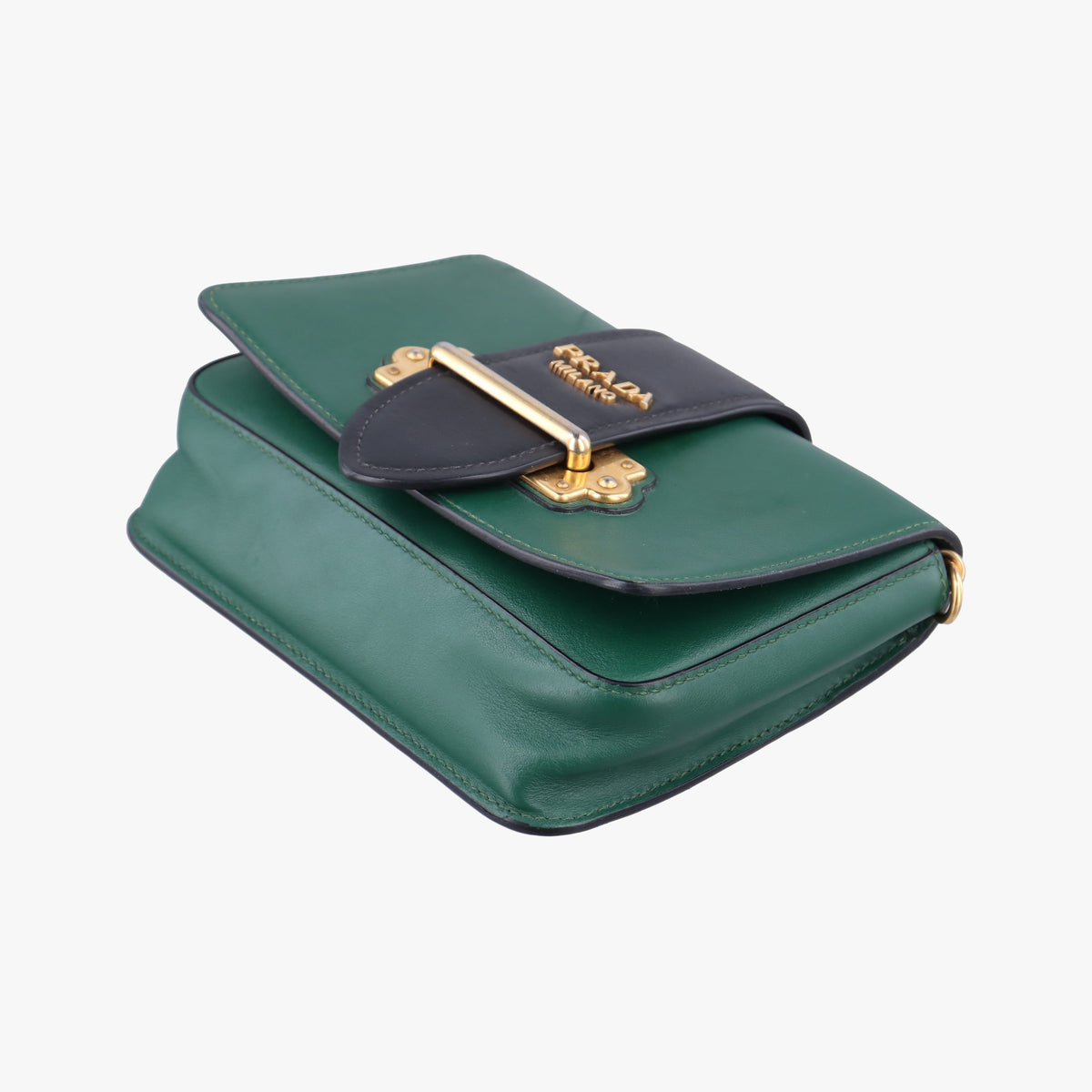 City Calf Cahier Green×black leather 25シティカーフ カイエ グリーン×ブラック レザー 25