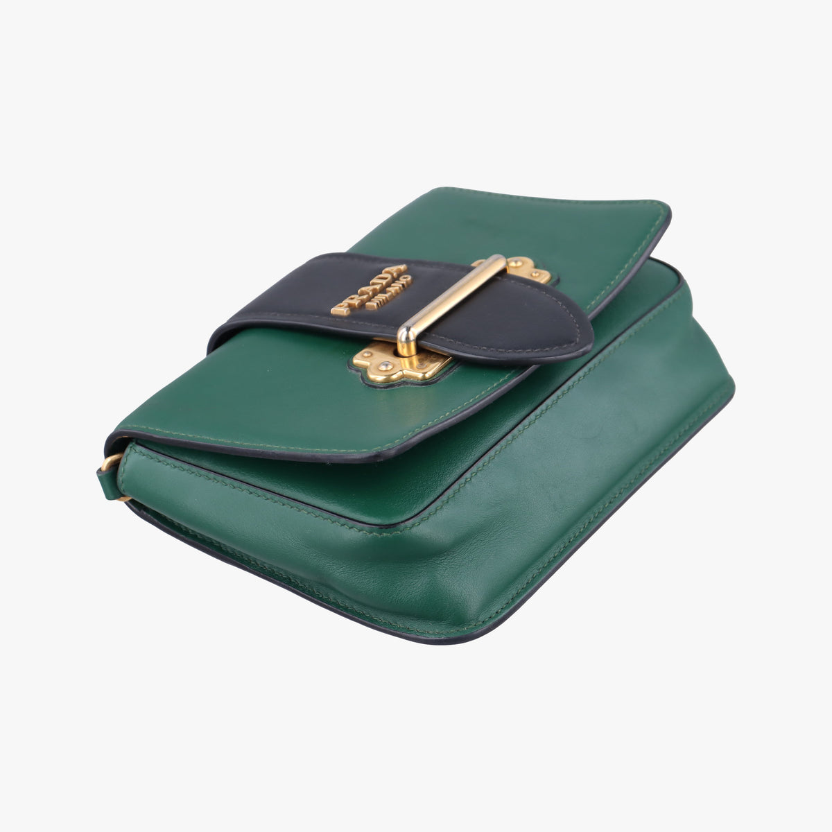 City Calf Cahier Green×black leather 25シティカーフ カイエ グリーン×ブラック レザー 25