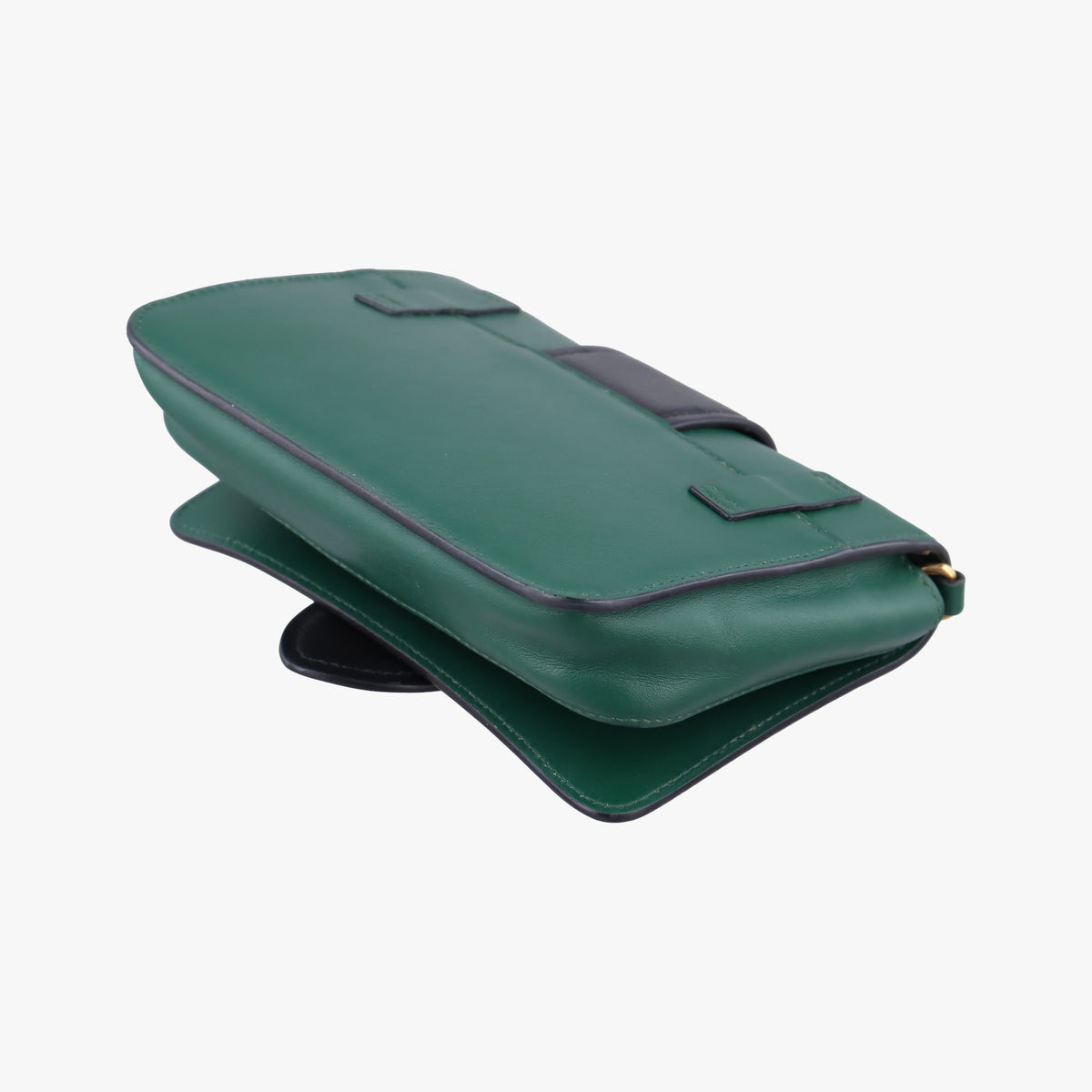 City Calf Cahier Green×black leather 25シティカーフ カイエ グリーン×ブラック レザー 25