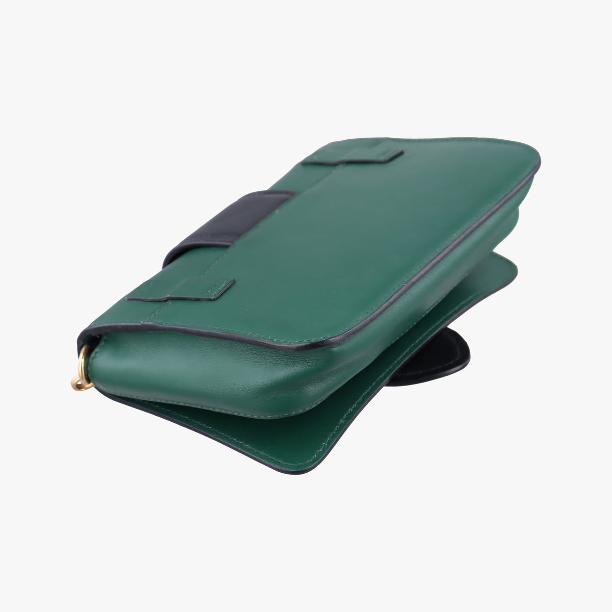 City Calf Cahier Green×black leather 25シティカーフ カイエ グリーン×ブラック レザー 25