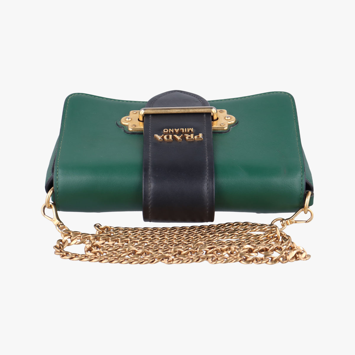 City Calf Cahier Green×black leather 25シティカーフ カイエ グリーン×ブラック レザー 25