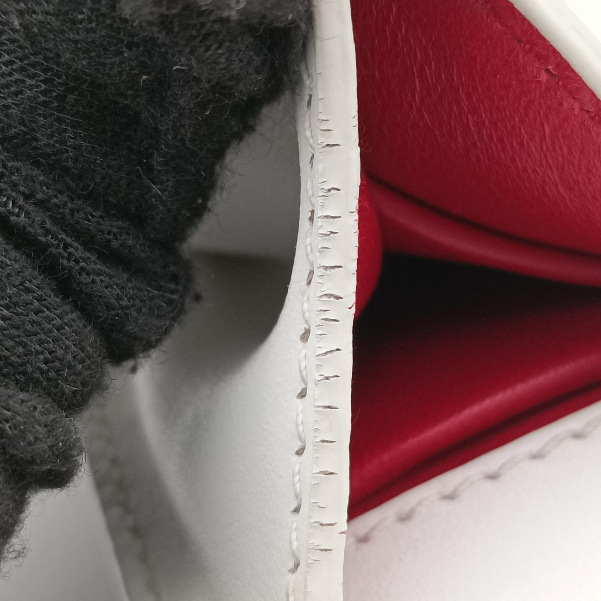 Cahier Heart and Flower White×red leather 25 Pカイエ ハート フラワー ホワイト×レッド レザー 25 P