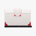 Cahier Heart and Flower White×red leather 25 Pカイエ ハート フラワー ホワイト×レッド レザー 25 P
