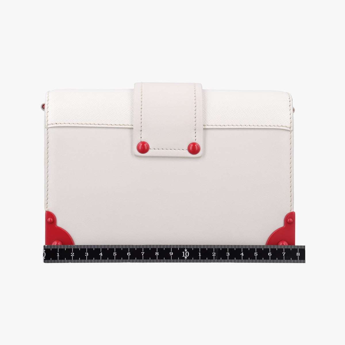 Cahier Heart and Flower White×red leather 25 Pカイエ ハート フラワー ホワイト×レッド レザー 25 P