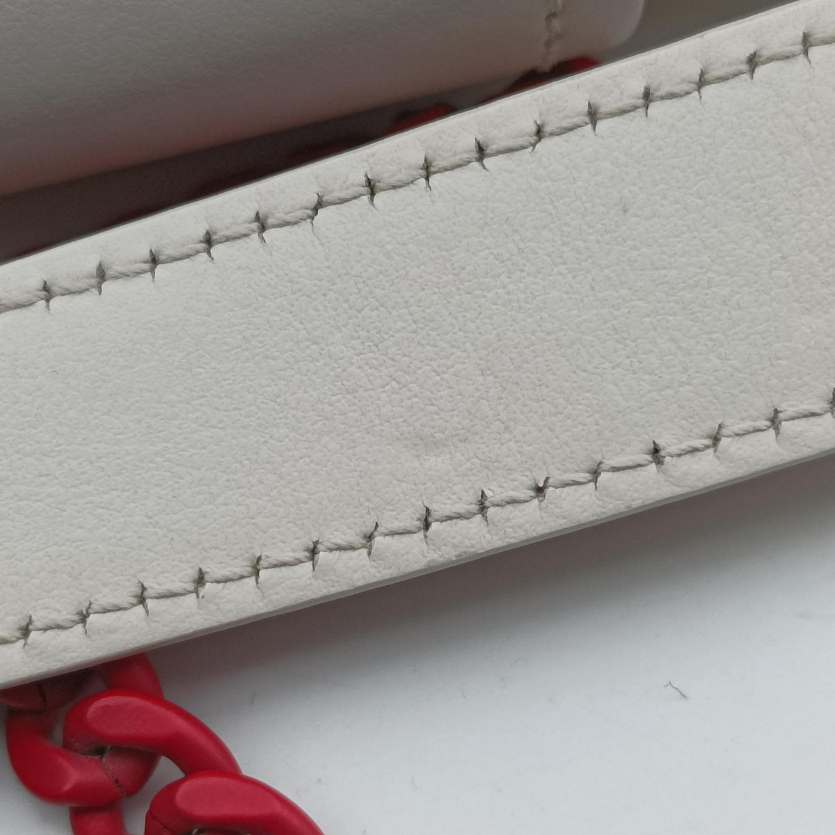 Cahier Heart and Flower White×red leather 25 Pカイエ ハート フラワー ホワイト×レッド レザー 25 P