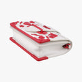 Cahier Heart and Flower White×red leather 25 Pカイエ ハート フラワー ホワイト×レッド レザー 25 P