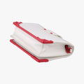 Cahier Heart and Flower White×red leather 25 Pカイエ ハート フラワー ホワイト×レッド レザー 25 P
