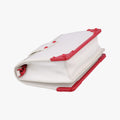 Cahier Heart and Flower White×red leather 25 Pカイエ ハート フラワー ホワイト×レッド レザー 25 P