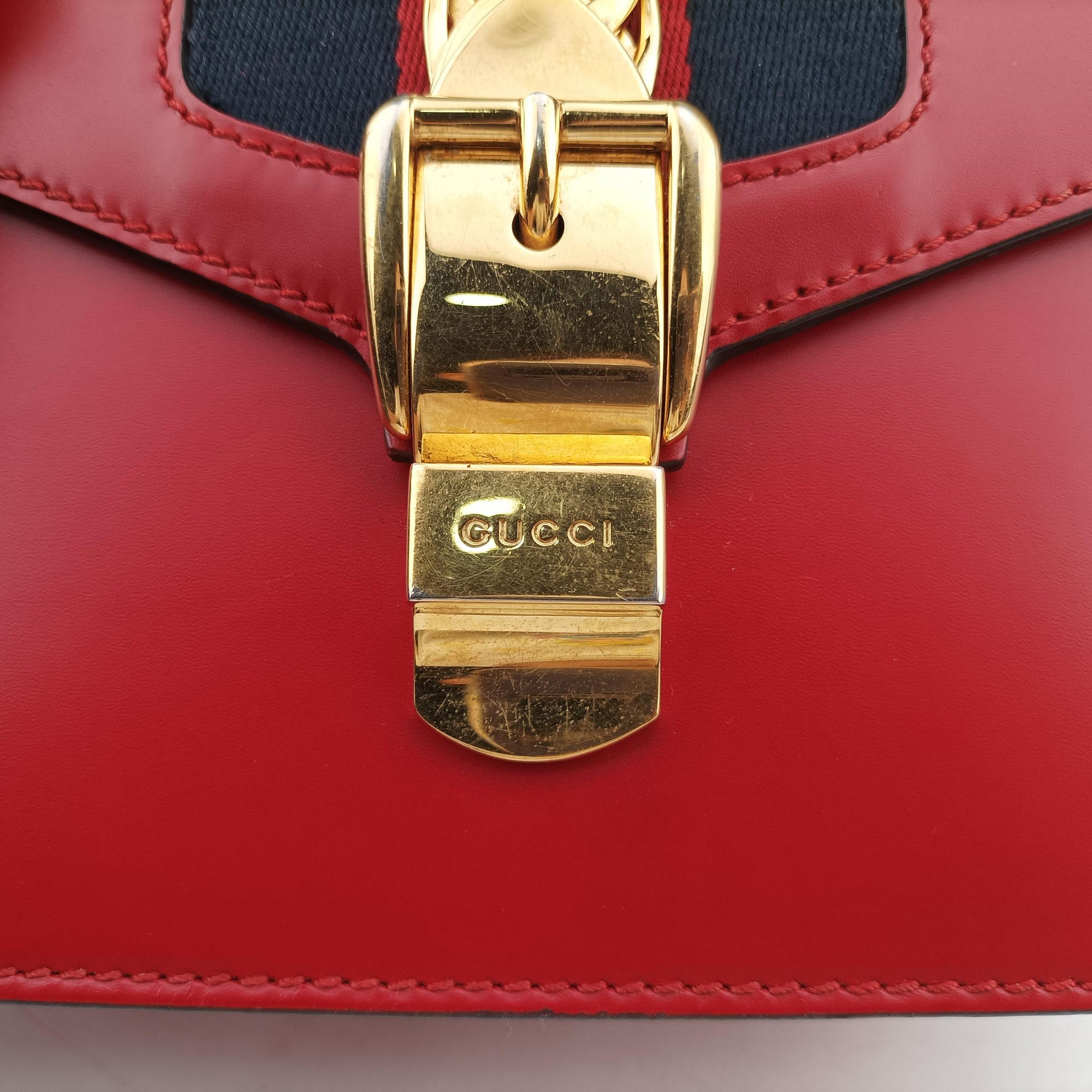 Sylvie Red Leather 470270 A022671434シルヴィ レッド レザー 470270 A022671434
