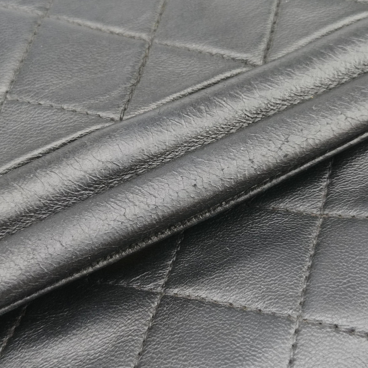 Matelasse fringe Black Lambskin 1141012マトラッセ フリンジ付き ブラック ラムスキン 1141012