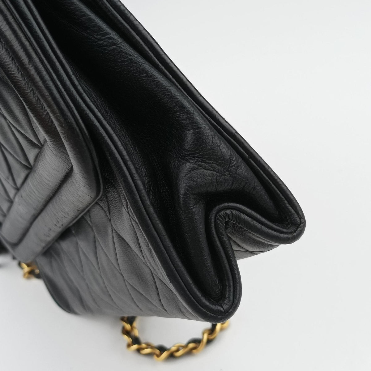 Matelasse fringe Black Lambskin 1141012マトラッセ フリンジ付き ブラック ラムスキン 1141012