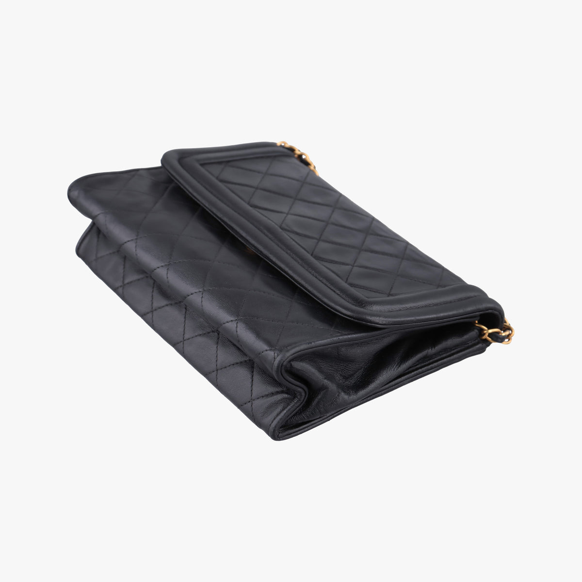 Matelasse fringe Black Lambskin 1141012マトラッセ フリンジ付き ブラック ラムスキン 1141012