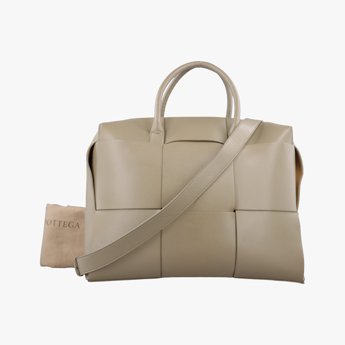 The Arco Briefcase khaki lambskin B09132339Xザ アルコ ブリーフケース カーキ ラムスキン B09132339X