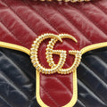 GG Marmont Navy×Red×Yellow Leather 443497 E034999119GGマーモント ネイビー×レッド×イエロー レザー 443497 E034999119