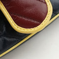 GG Marmont Navy×Red×Yellow Leather 443497 E034999119GGマーモント ネイビー×レッド×イエロー レザー 443497 E034999119