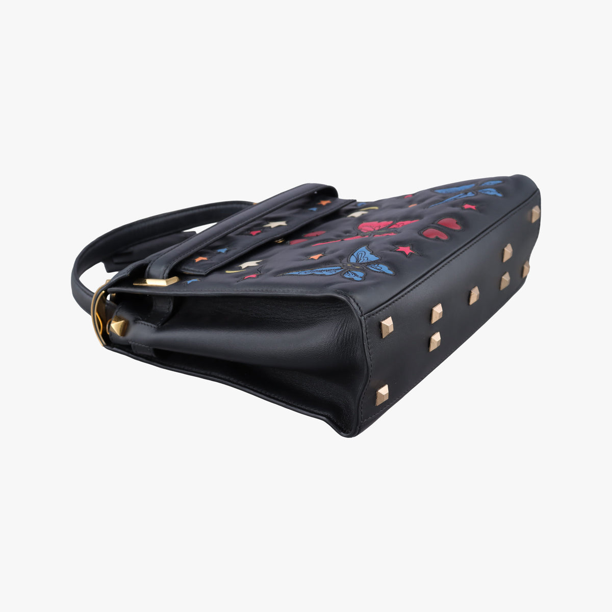 My Rockstud Black Smooth Calfskin Leather BL-K977VYF2マイ ロックスタッズ ブラック スムースカーフレザー BL-K977VYF2