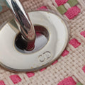 Medium Tweed Sequin Lady Dior Pink×Blue Canvas×Leather 02-MA-1123ミディアムツイード スパンコール レディ ディオール ピンク×ブルー キャンバス×レザー 02-MA-1123