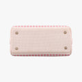 Medium Tweed Sequin Lady Dior Pink×Blue Canvas×Leather 02-MA-1123ミディアムツイード スパンコール レディ ディオール ピンク×ブルー キャンバス×レザー 02-MA-1123