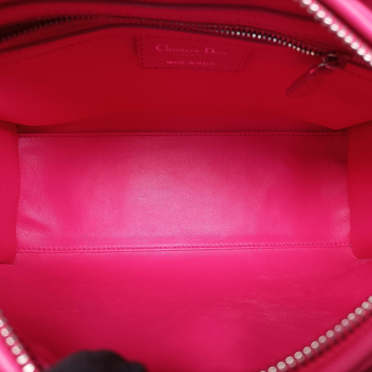 Medium Tweed Sequin Lady Dior Pink×Blue Canvas×Leather 02-MA-1123ミディアムツイード スパンコール レディ ディオール ピンク×ブルー キャンバス×レザー 02-MA-1123