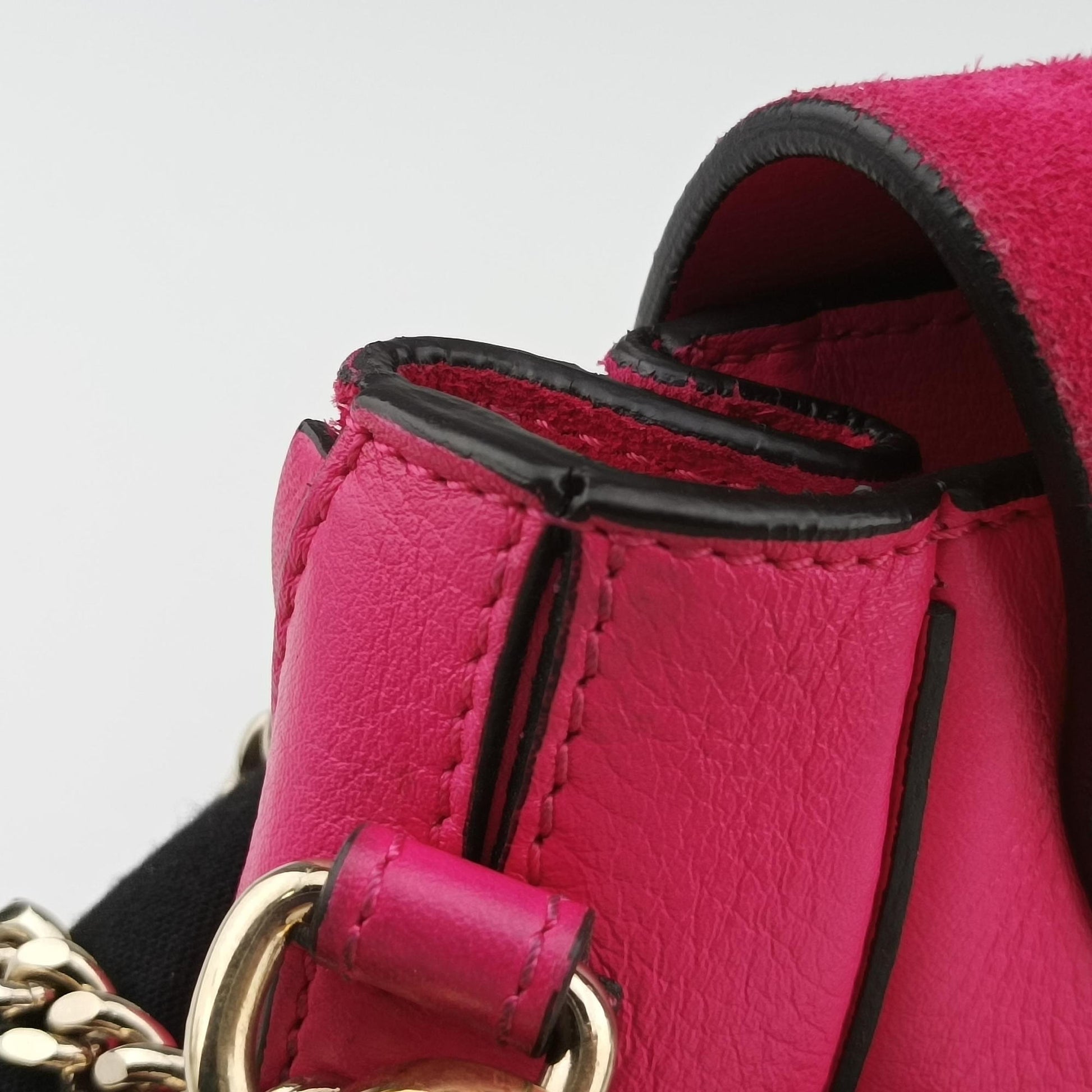 FAYE mini Rose Leather × suede 01 18 75 65フェイ ミニ ローズ レッド レザー×スエード 01 18 75 65