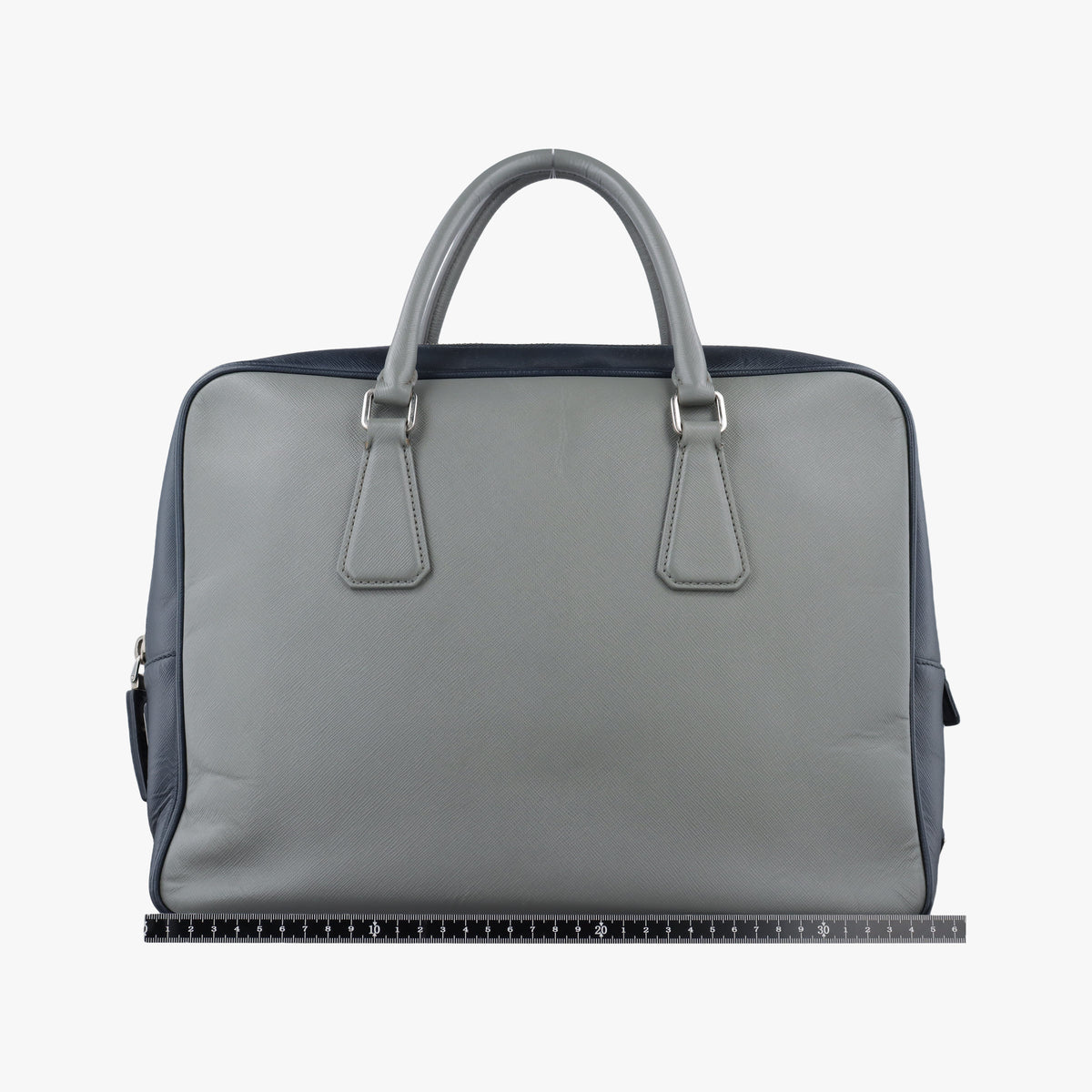 business bag briefcase Grey x Navy SAFFIANO Leather 2VE363 7/A 208ビジネスバッグ ブリーフケース グレー x ネイビー サフィアーノレザー 2VE363 7/A 208