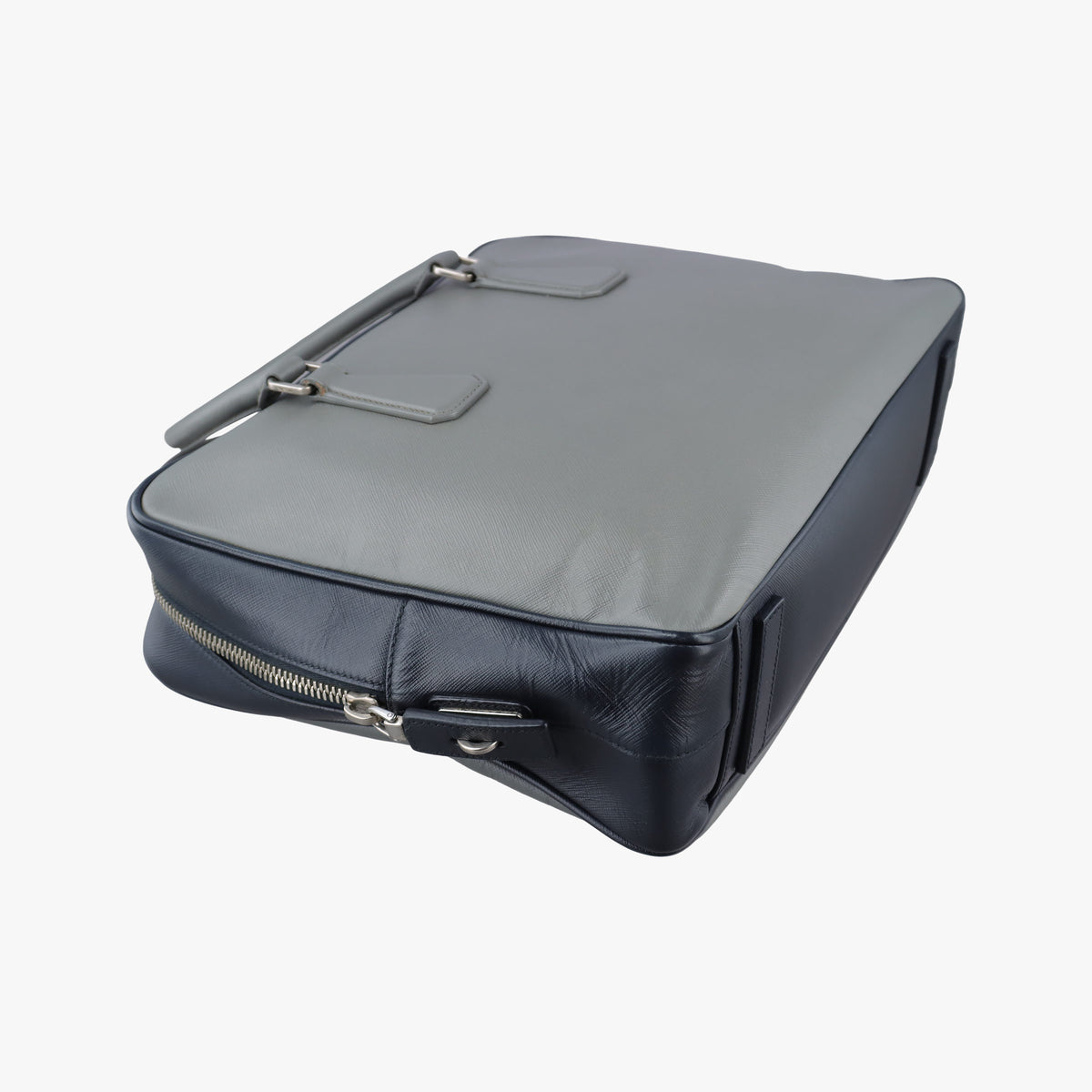 business bag briefcase Grey x Navy SAFFIANO Leather 2VE363 7/A 208ビジネスバッグ ブリーフケース グレー x ネイビー サフィアーノレザー 2VE363 7/A 208