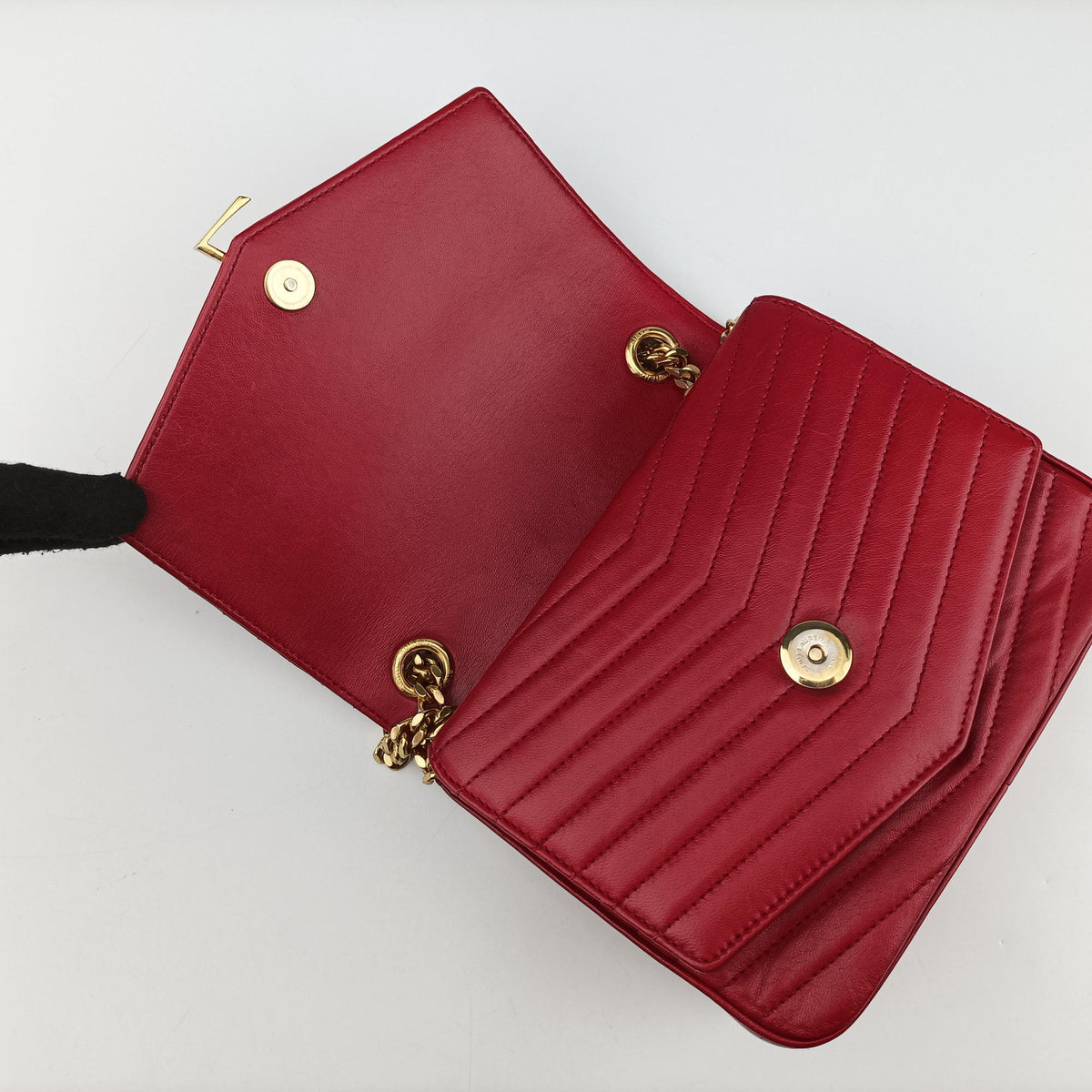 SULPICE Red Leather 532662 YSL532662.0518スルピス レッド レザー 532662 YSL532662.0518
