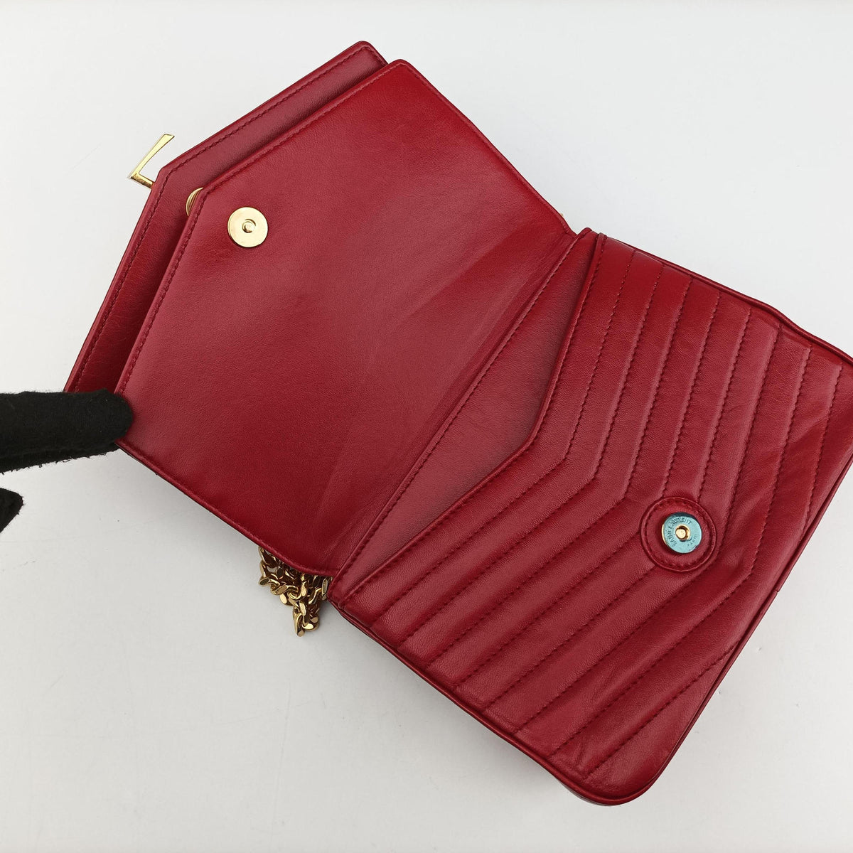 SULPICE Red Leather 532662 YSL532662.0518スルピス レッド レザー 532662 YSL532662.0518