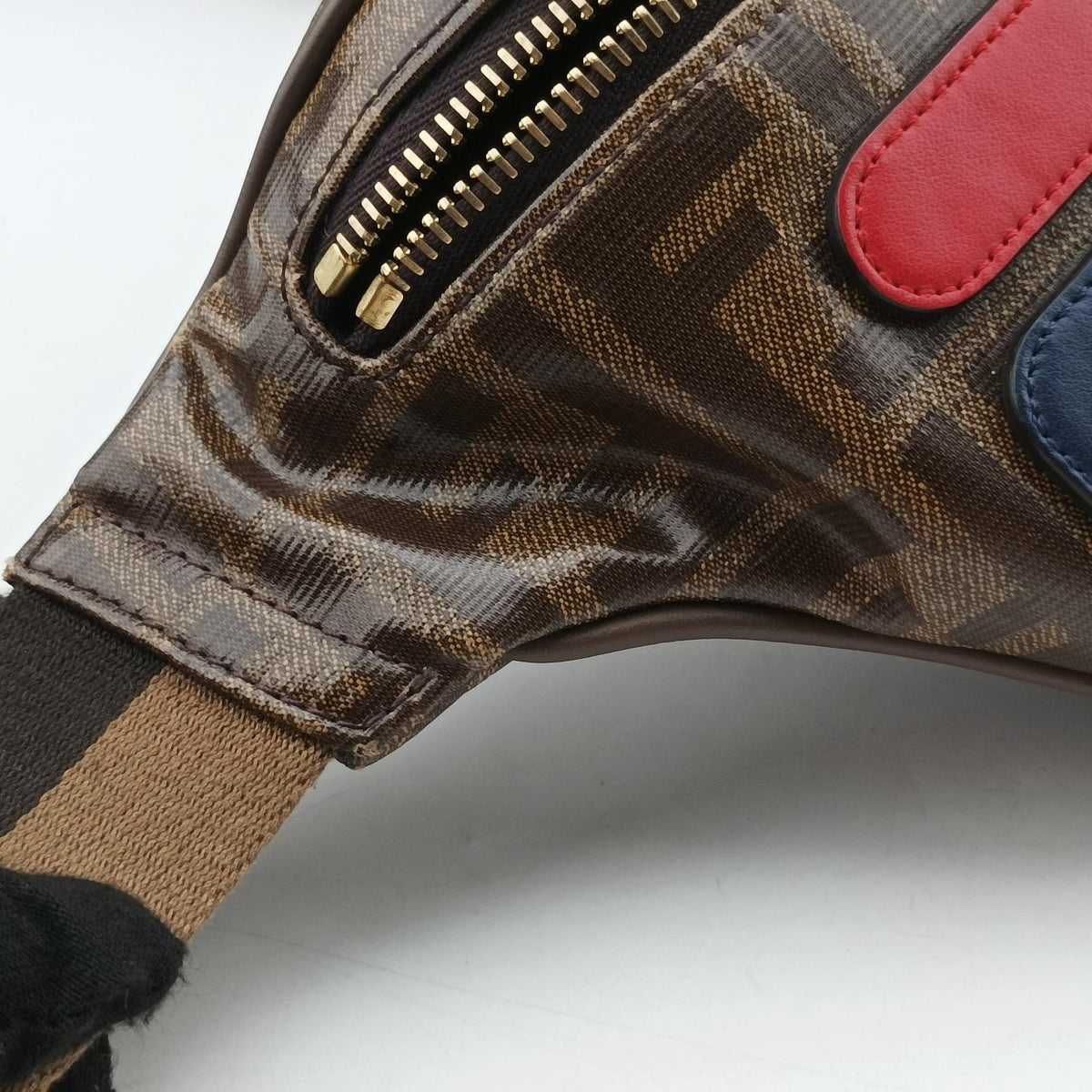 Fila Collaboration Zucca Pattern Logomania Brown PVC coated canvas 7VA434 7VA434 A5N7 198-8241ズッカ柄 ダイアゴナル FILAコラボ ブラウン PVCコーティングキャンバス 7VA434 7VA434 A5N7 198-8241