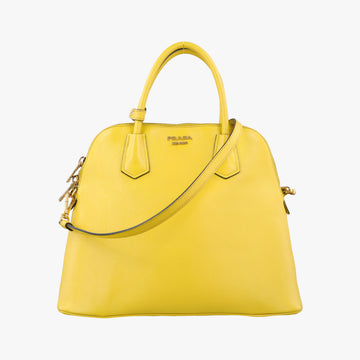 Cuir Top Handle Yellow SAFFIANO Leather BL0902 117クイール トップ ハンドル イエロー サフィアーノレザー BL0902 117