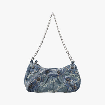 Le Cagole mini Blue denim 695814.4716.P.584046ル カゴール ミニ ブルー デニム 695814.4716.P.584046