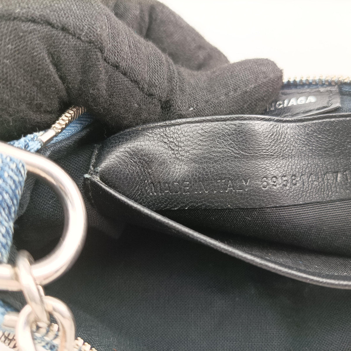 Le Cagole mini Blue denim 695814.4716.P.584046ル カゴール ミニ ブルー デニム 695814.4716.P.584046