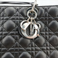 Lady Dior Black lambskin 01-MA-1110レディディオール ブラック ラムスキン 01-MA-1110