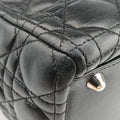 Lady Dior Black lambskin 01-MA-1110レディディオール ブラック ラムスキン 01-MA-1110