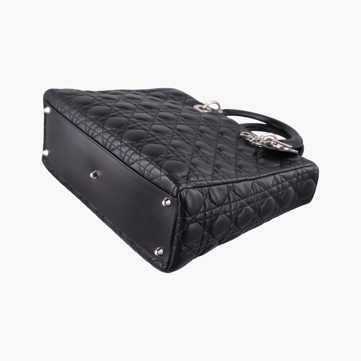 Lady Dior Black lambskin 01-MA-1110レディディオール ブラック ラムスキン 01-MA-1110