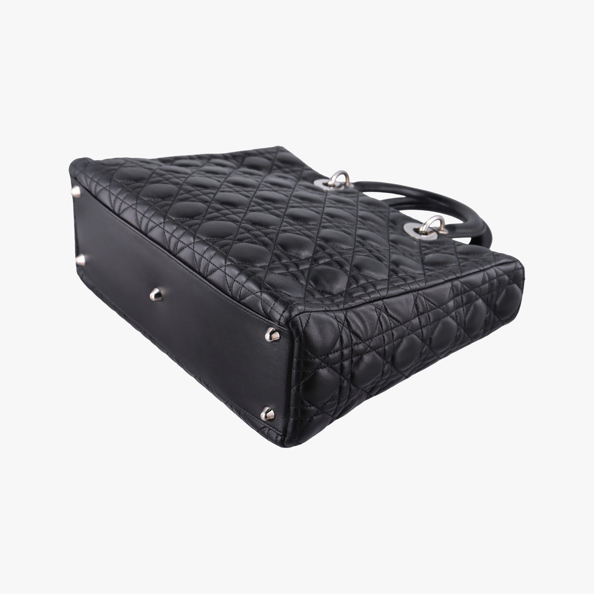 Lady Dior Black lambskin 01-MA-1110レディディオール ブラック ラムスキン 01-MA-1110